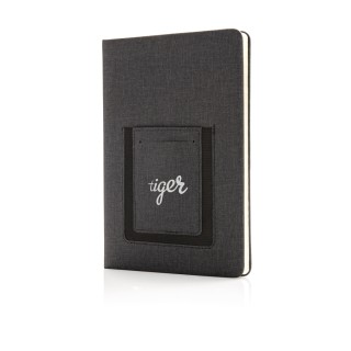 Libreta A5 Deluxe con bolsillo para teléfono promocional